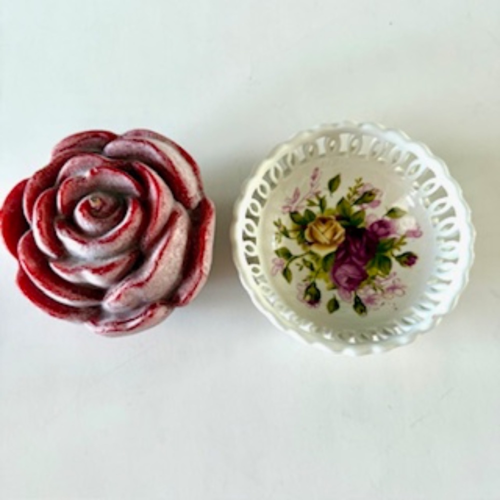 Royal Albert dish and Candle